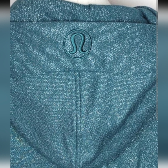 Lululemon Scuba Teal Half Zip Glittery Hoodie XL - Picture 5 of 6